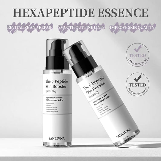 6 Peptide Essence Facial Refreshing Skin Care Set Contains Collagen to Improve Fine Lines, Brighten Skin, Moisturize and Nourish